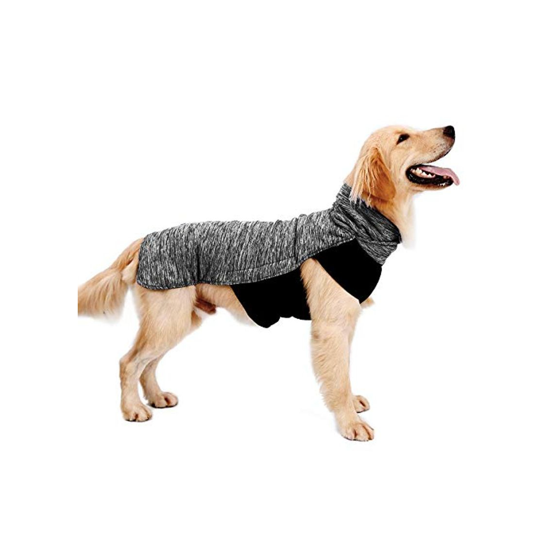 Product LIVACASA Abrigos para Perros Medianos Chaquetas Perros Invierno Caliente Chalecos para Perros Grandes Mascotas con Forro Polar Reversible Agujero de Correas Gris Oscuro Talla 2XL