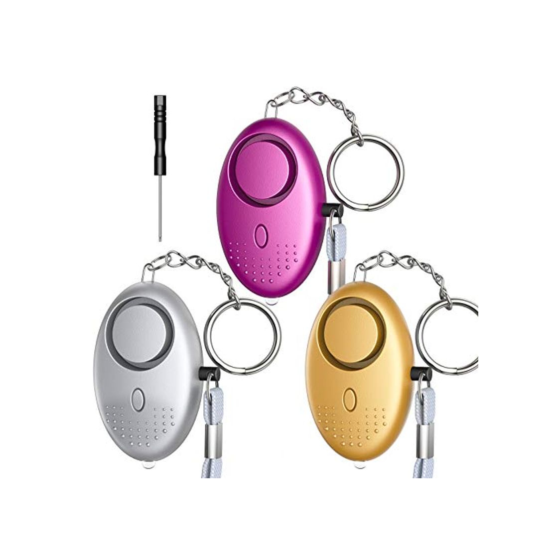 Producto 3 PCS Alarma Personal Autodefensa Llaveros