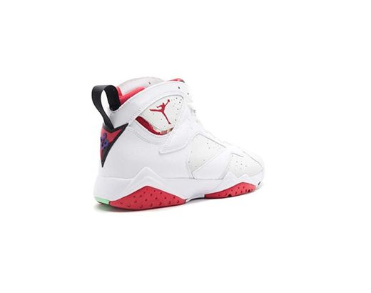 Nike Air Jordan 7 Retro, Zapatillas de Deporte para Hombre, Blanco/Rojo/Plateado