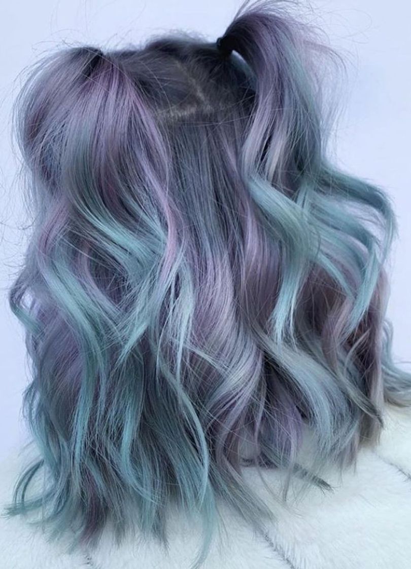 Moda Cabelo roxo e azul🌺🦋