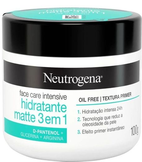 Creme Facial Neutrogena Face Care Intensive Hidratante Matte 3