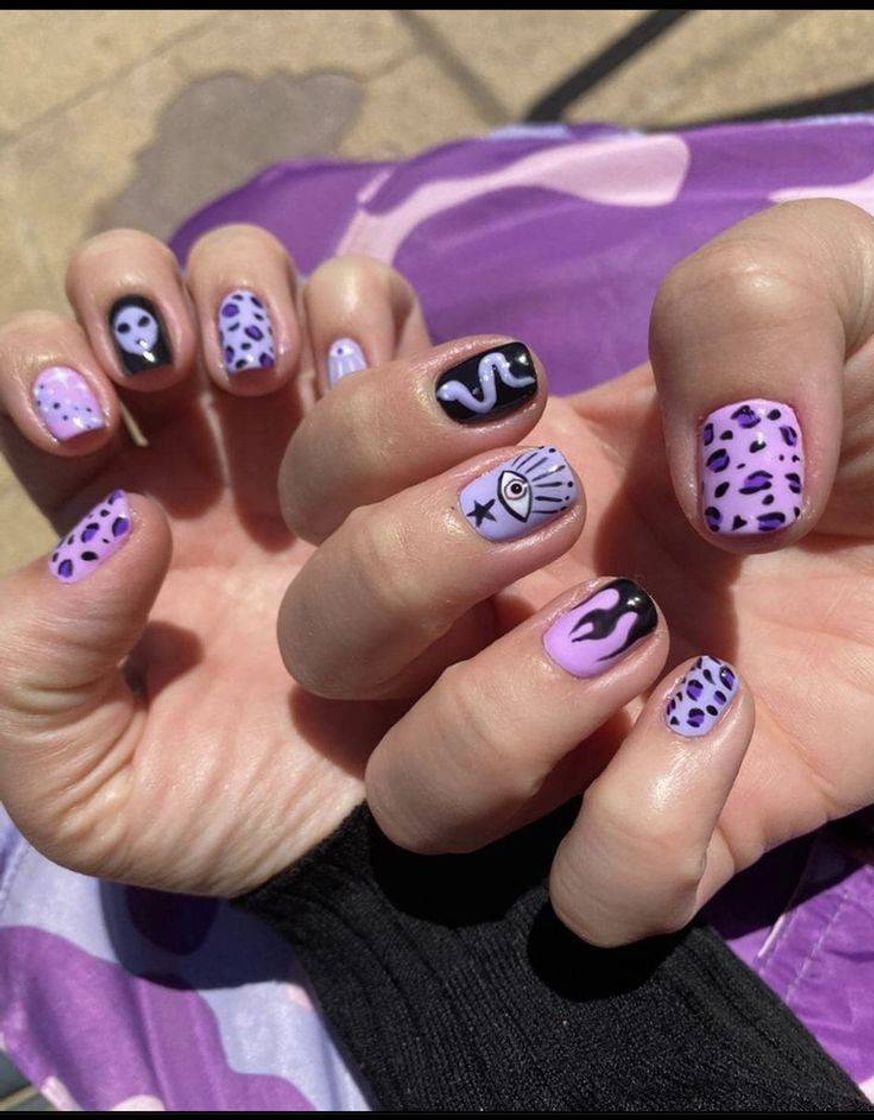 Moda Unhas roxinhas💜