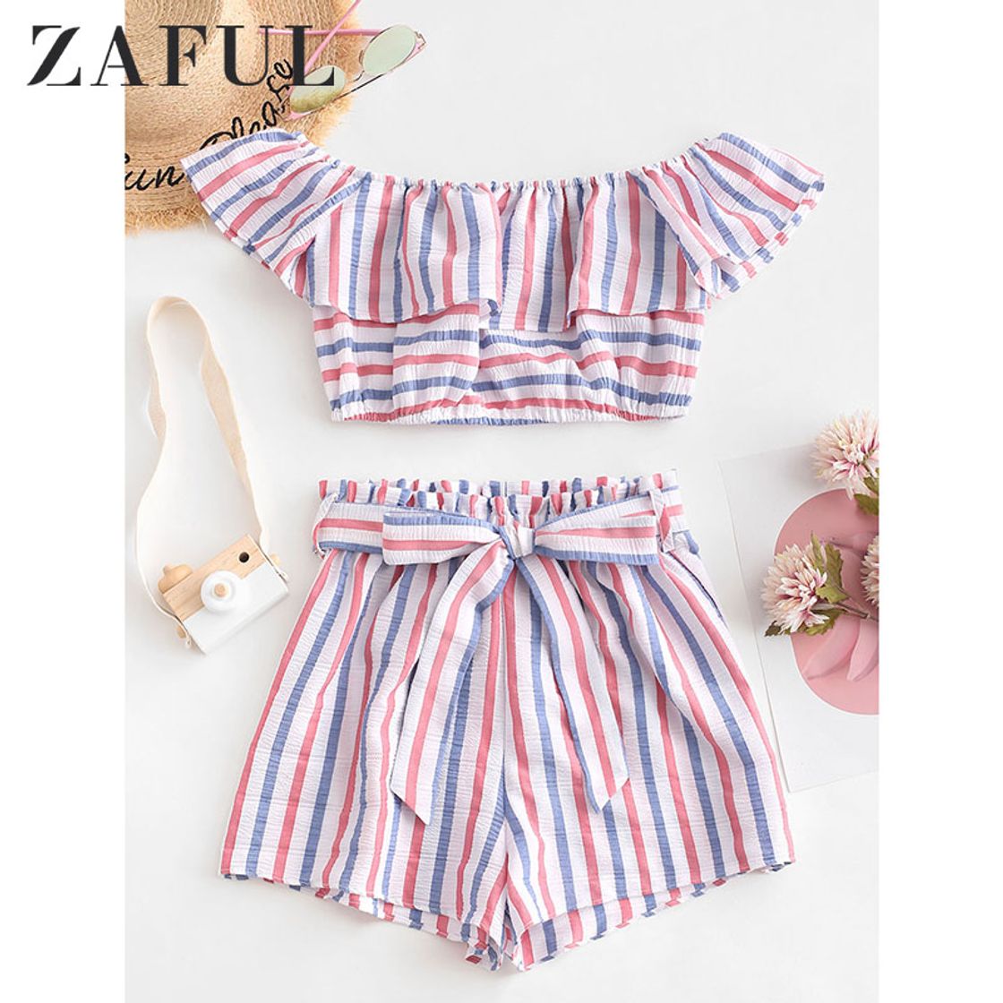 Social ZAFUL - Conjunto de dos piezas para mujer