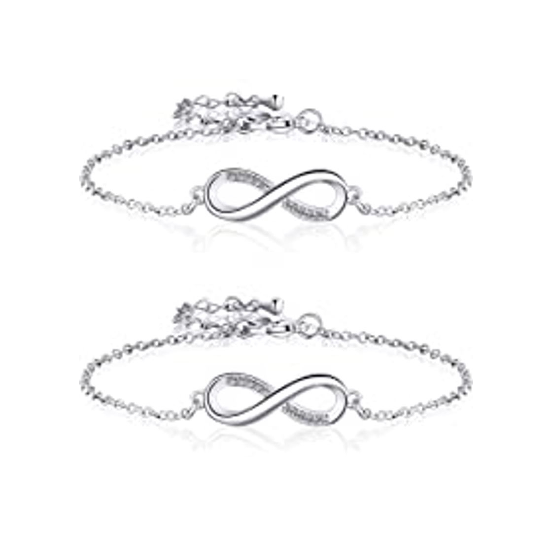 Social NOBRAND Pulseras de Plata de Ley 925 Pulseras y brazaletes de Ciruela
