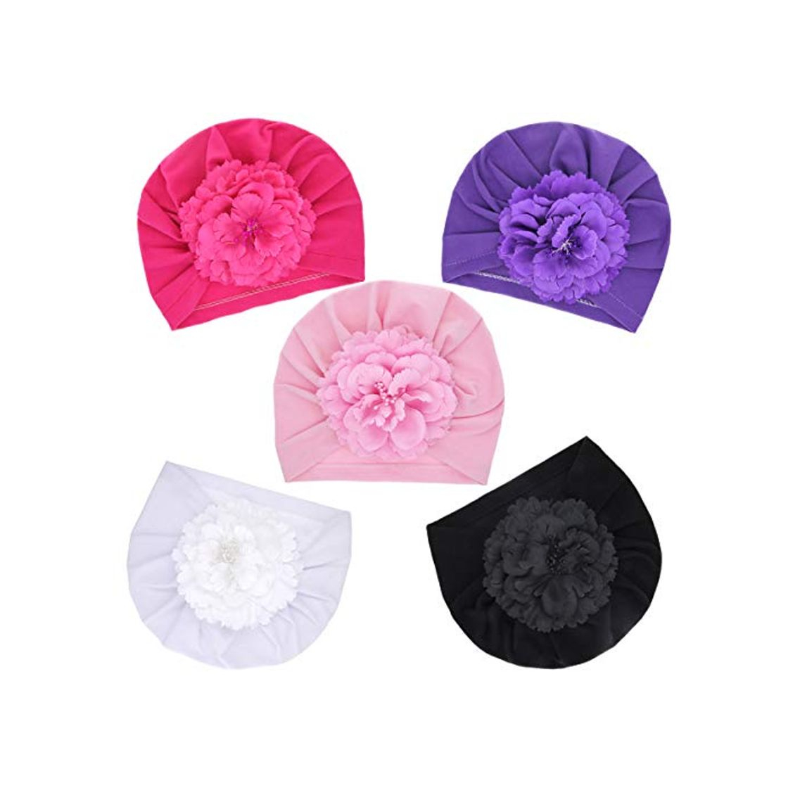 Fashion Lumsinker 5 gorros de moda para bebé niña con lazo turbante nudo para bebés