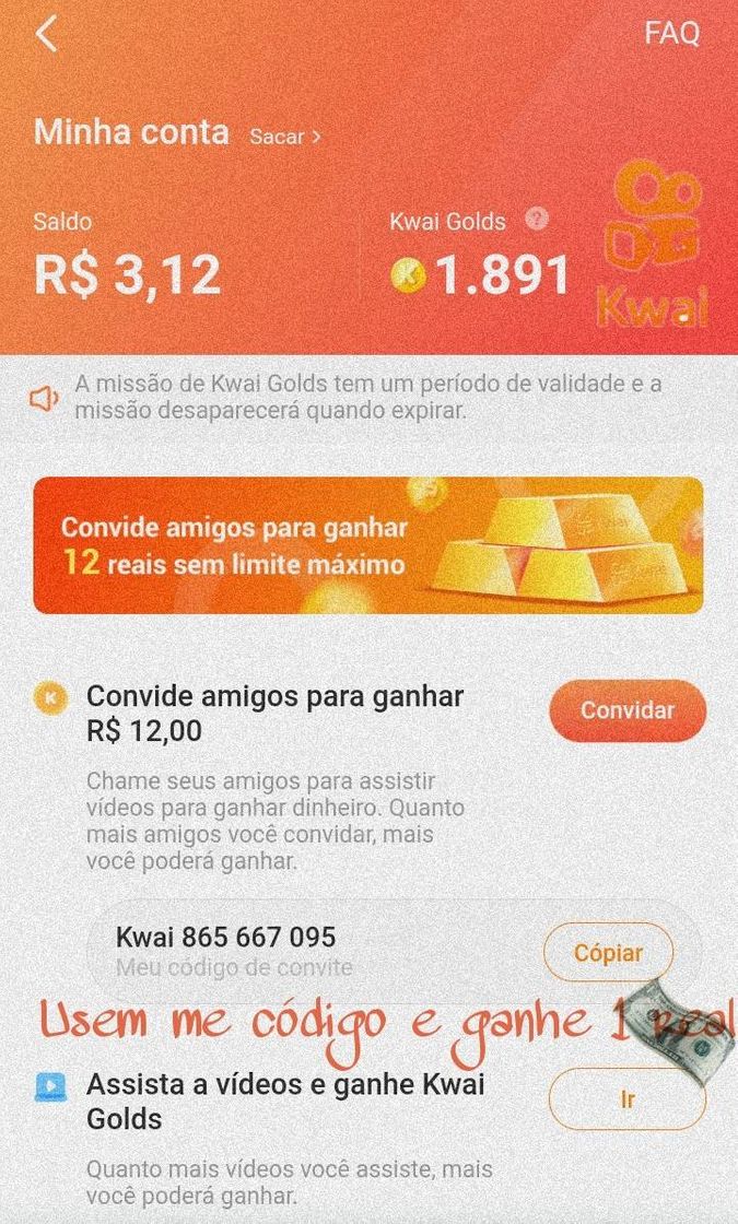 App Ganhe dinheiro 💵