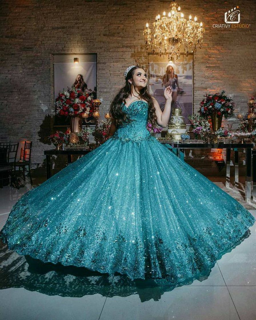 Fashion vestido de 15 azul 