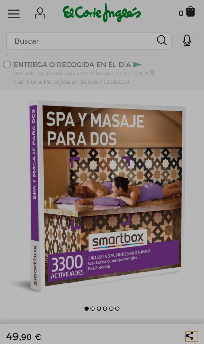 Product Smartbox Spa y masaje para dos · Smartbox · El Corte Inglés