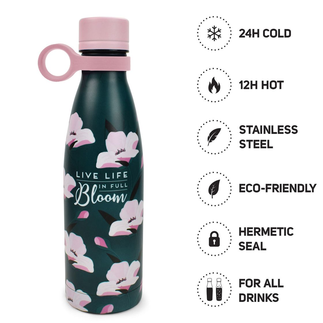 Fashion Botella térmica Legami hot and cold - Live life is full bloom - Para ...