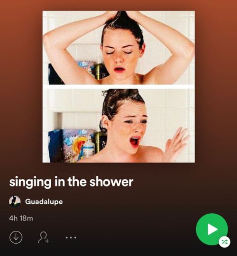 singing in the shower 