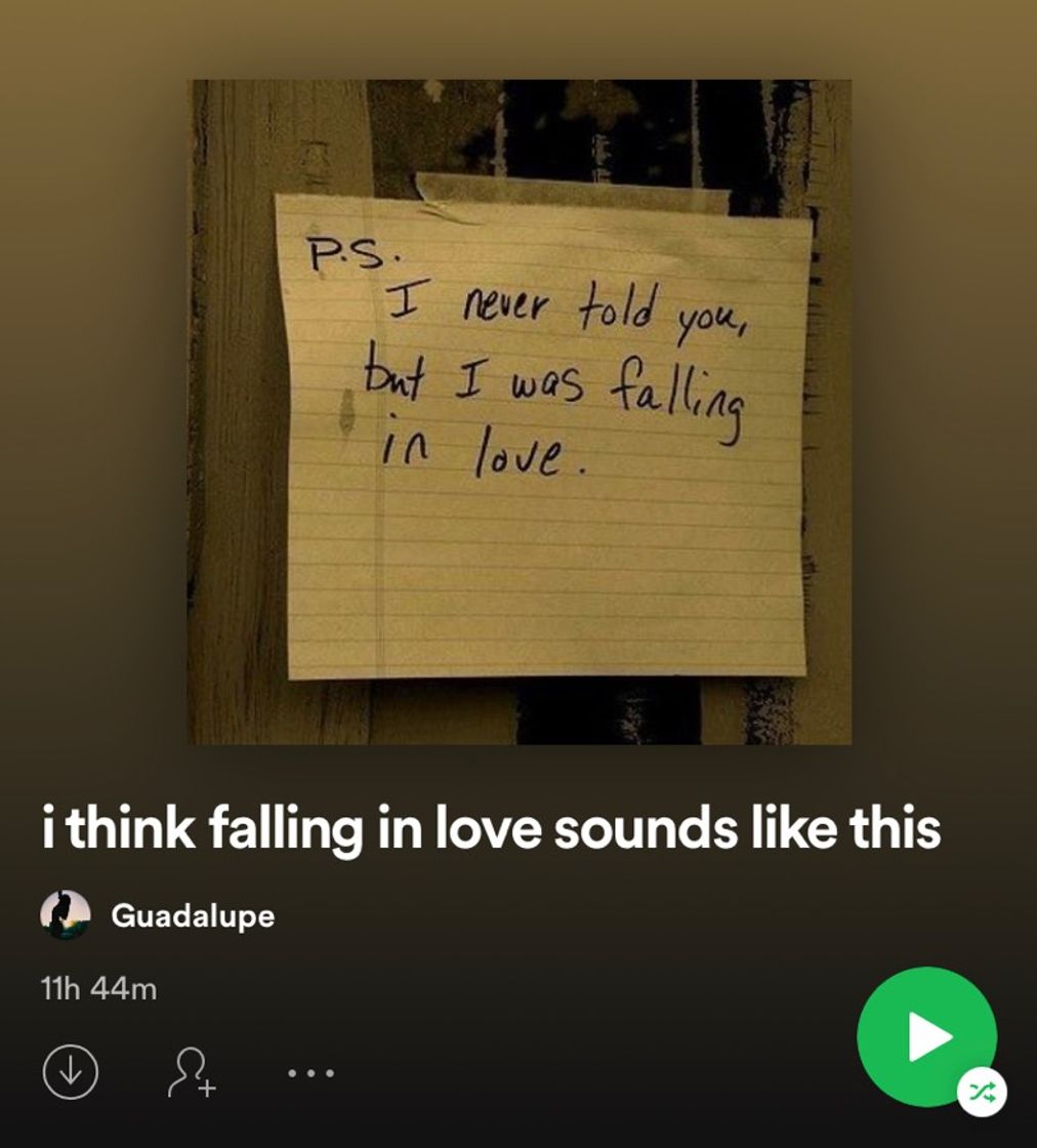 Music i think falling in love sounds like this 