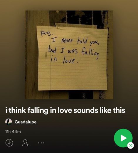i think falling in love sounds like this 