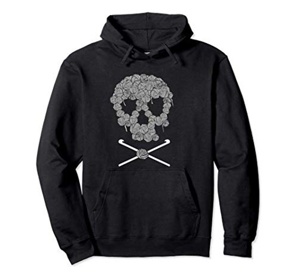 Fashion Halloweeen Skull Crochet Lovers Yarn Funny Skeleton Camiseta Sudadera con Capucha