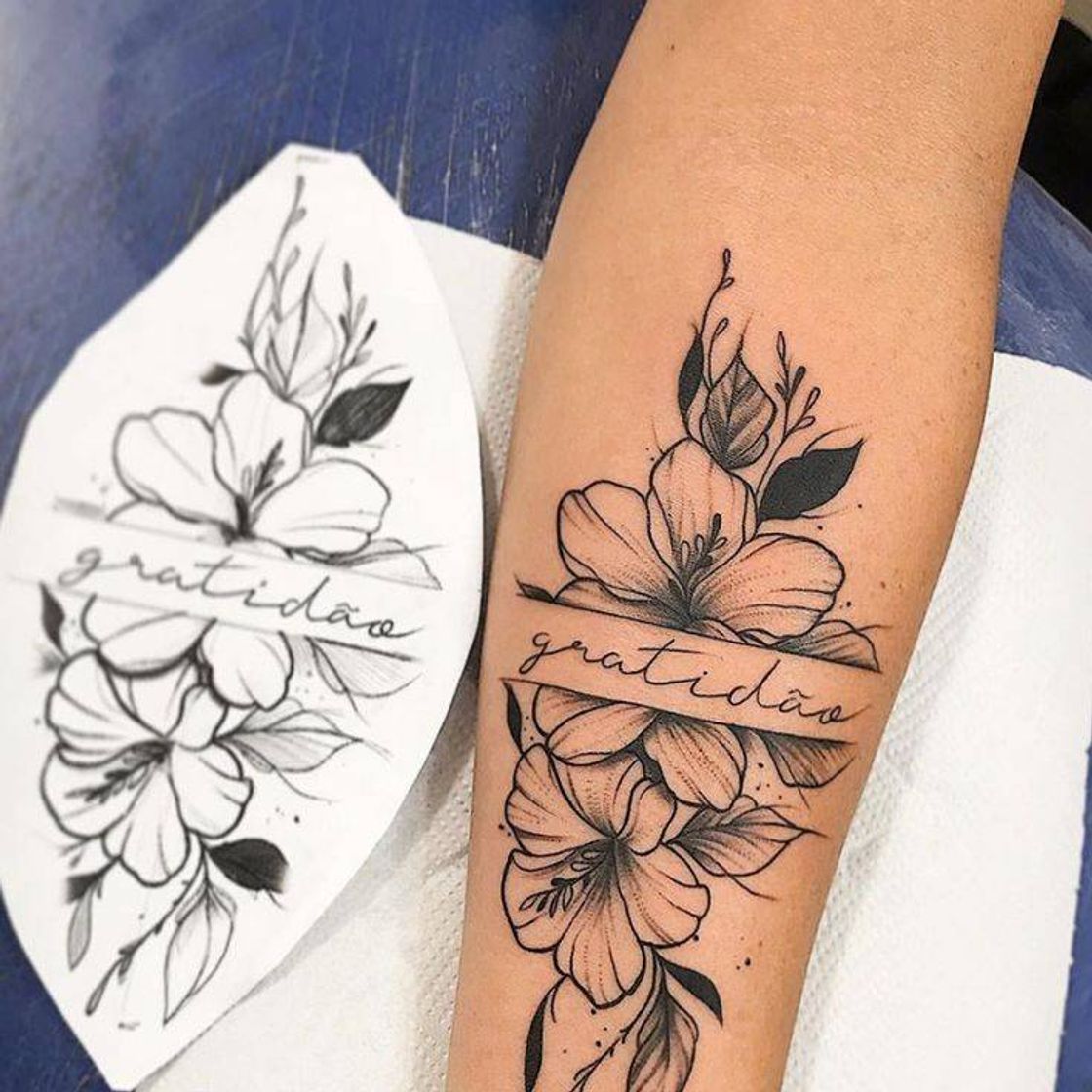 Fashion Tatoo linda de flores 🌺