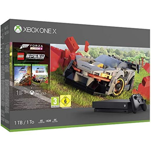 Microsoft - Consola 1 TB, Mando Inalámbrico, Forza Horizon 4, LEGO Speed