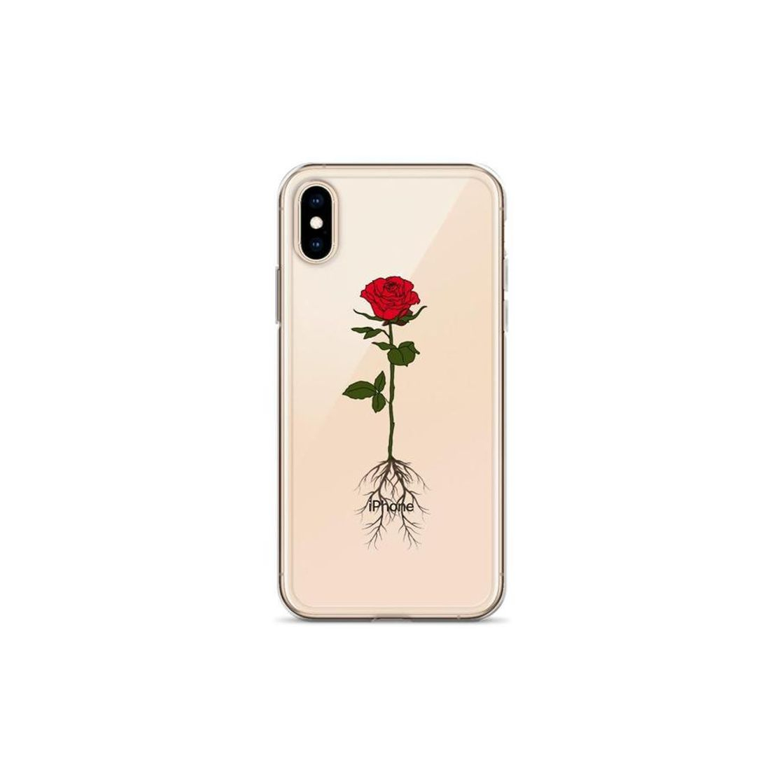 Social Rose Roots Clear Phone Case For ¡Phone 12 11 Pro Max XR XS X