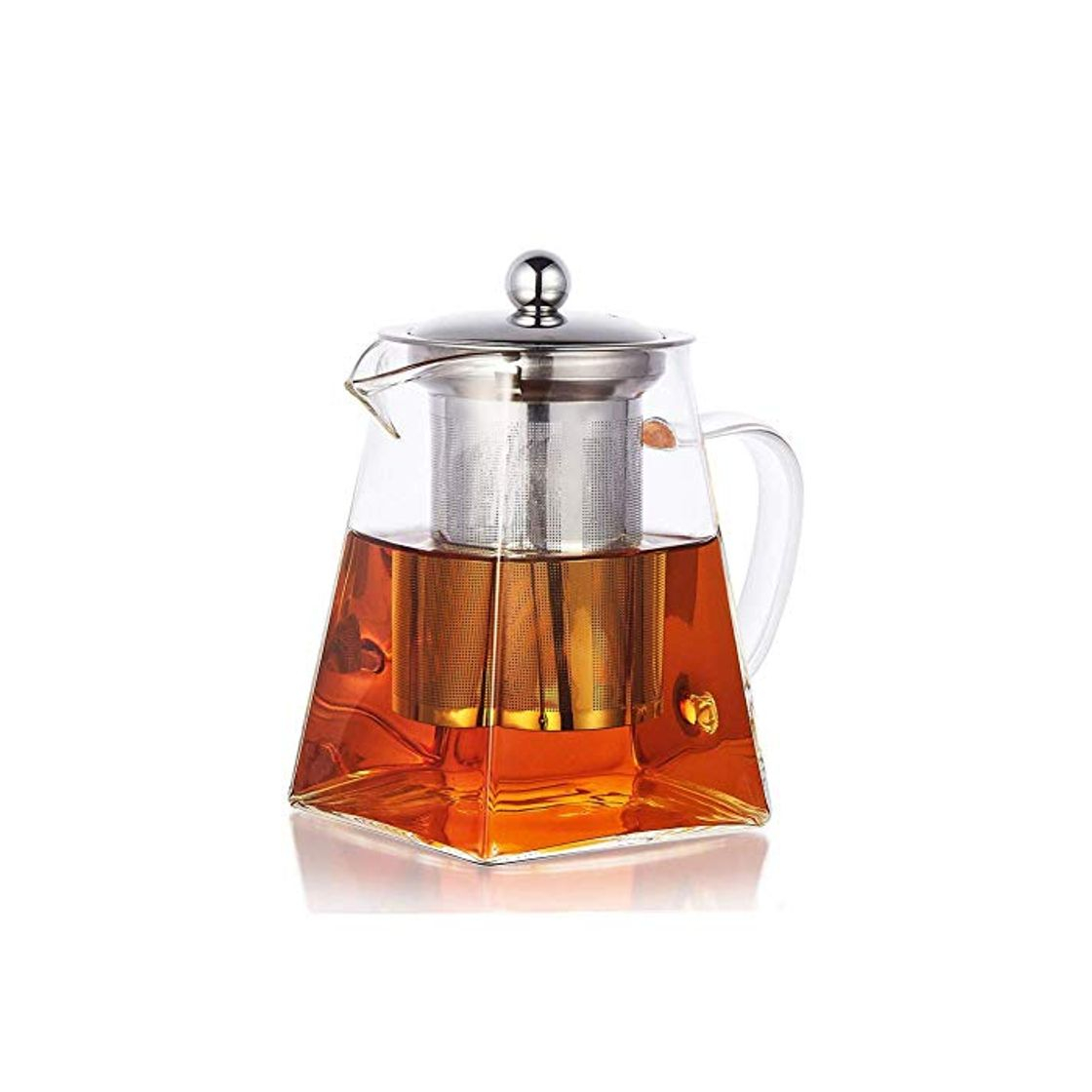 PluieSoleil Tetera de Cristal 500 ml Infusor de Acero Inoxidable Resistente al