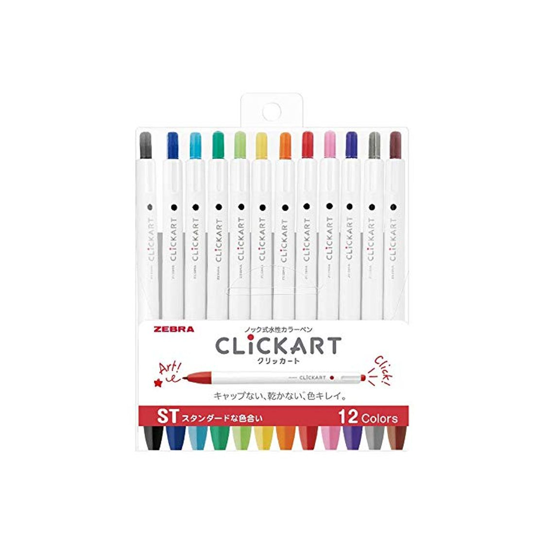 Producto Clickart Manga Water Based Pen 12 Color Set - Standard Color