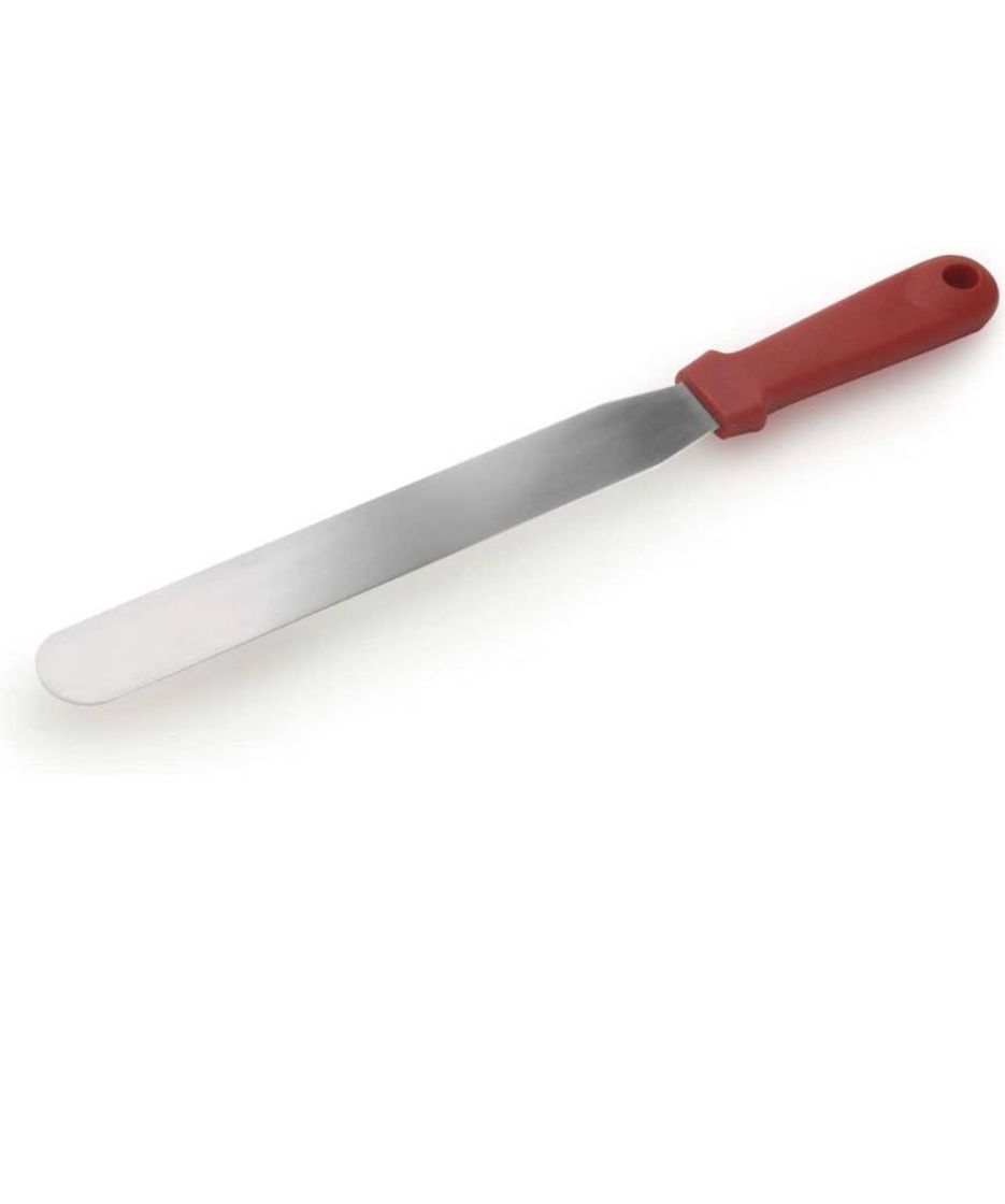 Social Espátula De Confeitaria Reta, Vermelho/prata, Mimo Style