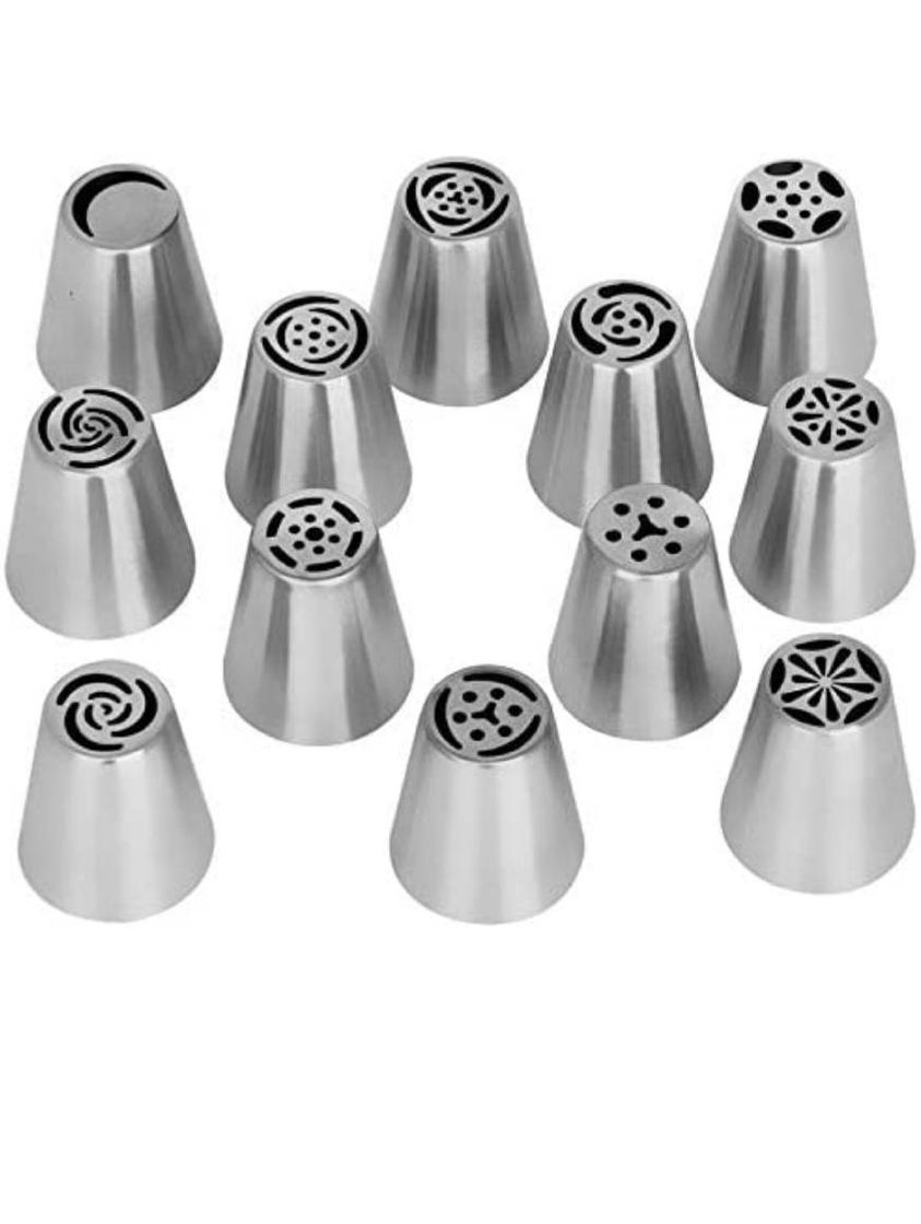 Social Kit 12 Bicos Russos P/Confeitar Bolo Cupcake Confeitaria
