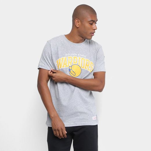 Camiseta NBA Golden Warriors Mitchell & Ness Arch Masculina 