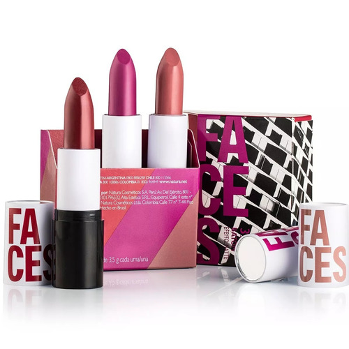 Fashion Kit com 3 Batons Matte Faces