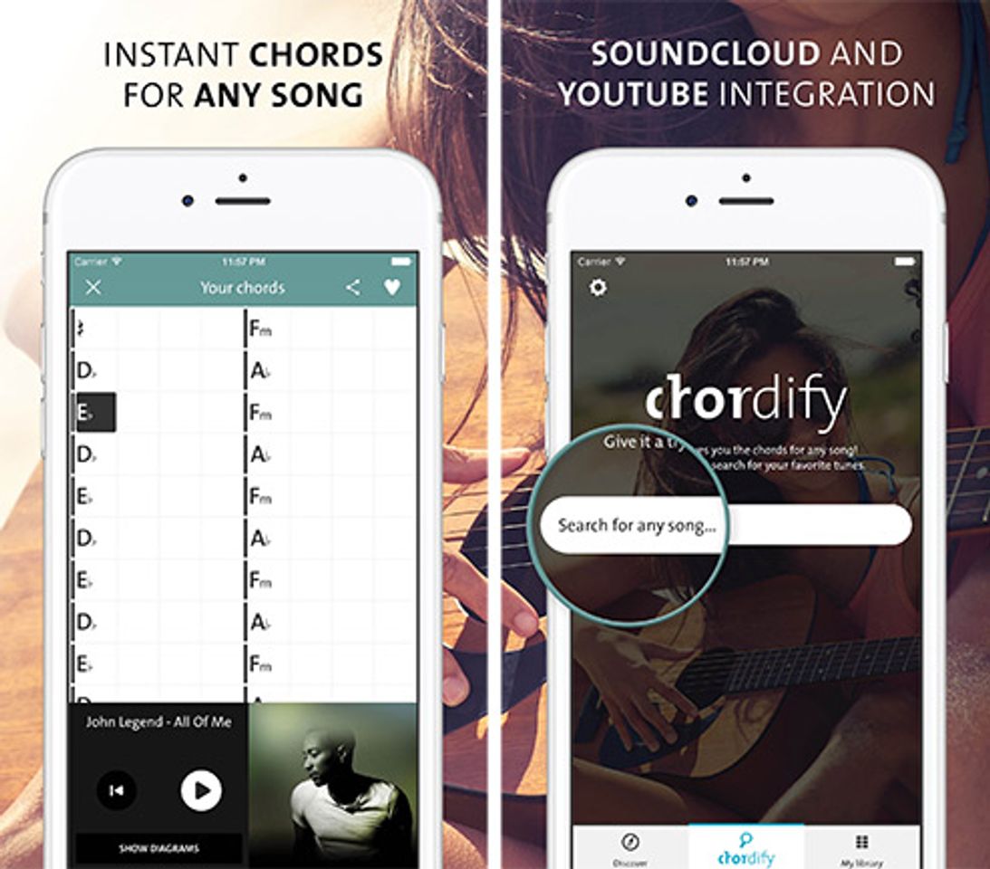 App Chordify: Instant chords for any song