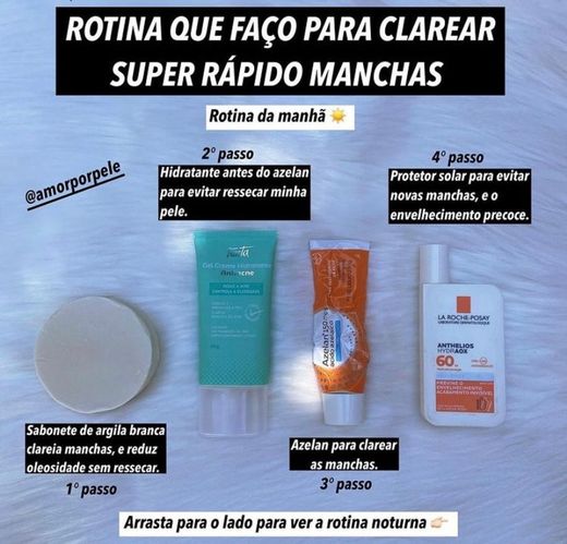 Rotina para clarear manchinhas☺️