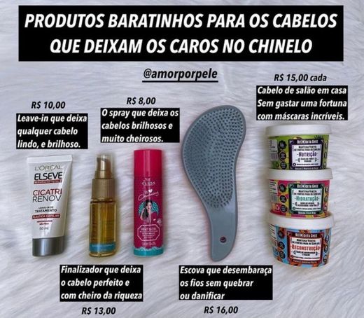 Produtinhos para cabelo