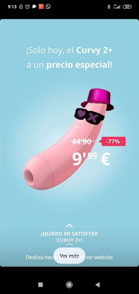 Fashion Satisfyer Curvy 2+ Rosa con App - Satisfyer