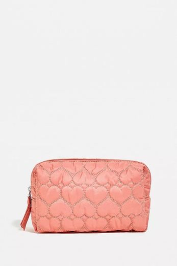 UO Quilted Heart Make Up Bag