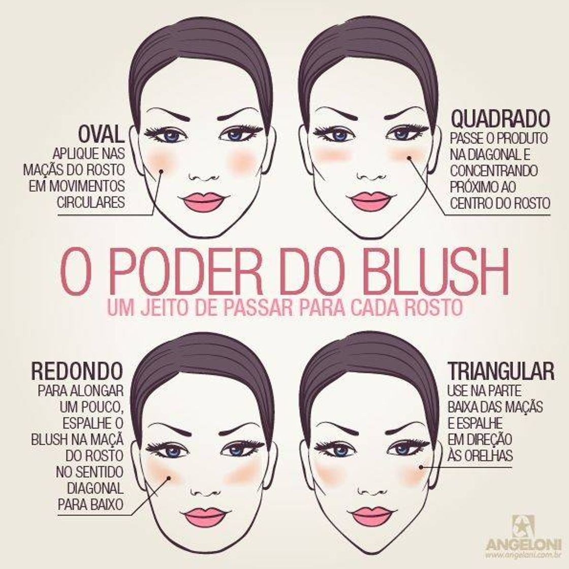 Fashion Aplicação do blush