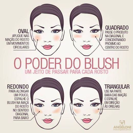 Aplicação do blush