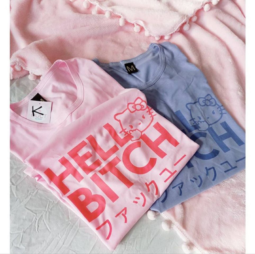 Moda Camiseta Hello Bitch