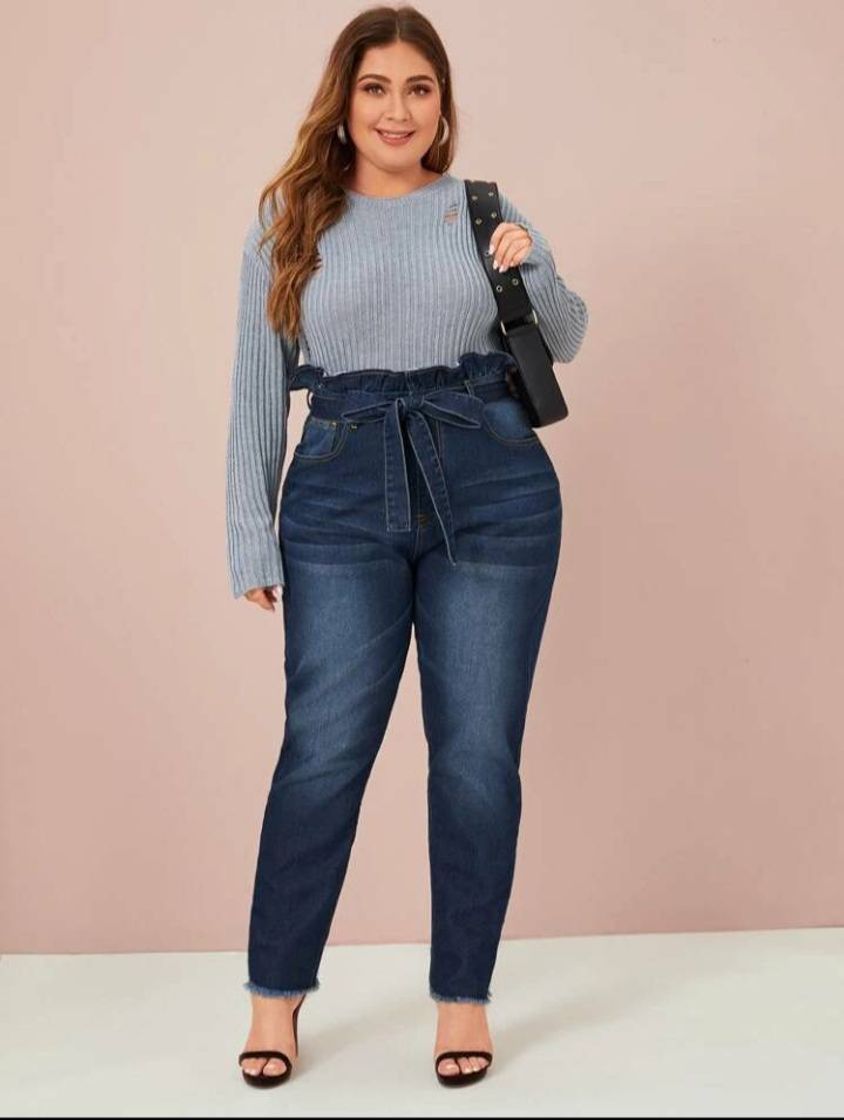 Moda Calça jeans cintura alta 