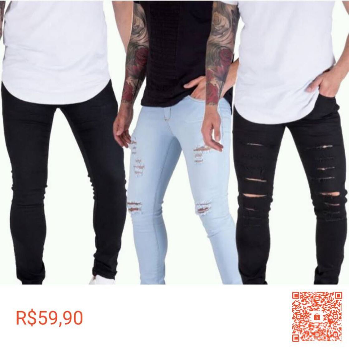 Moda Calça jeans masculina.