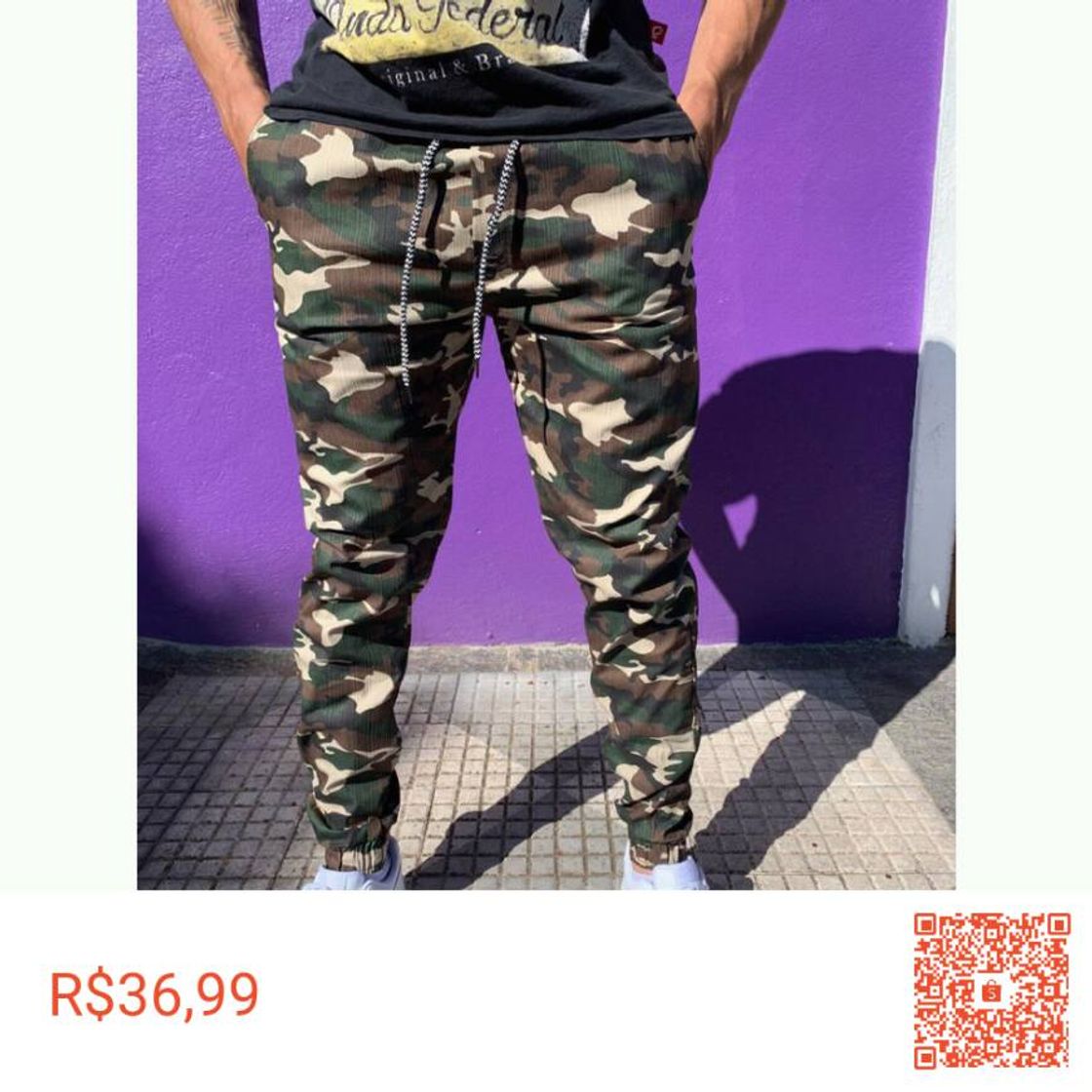 Fashion Calça camuflada