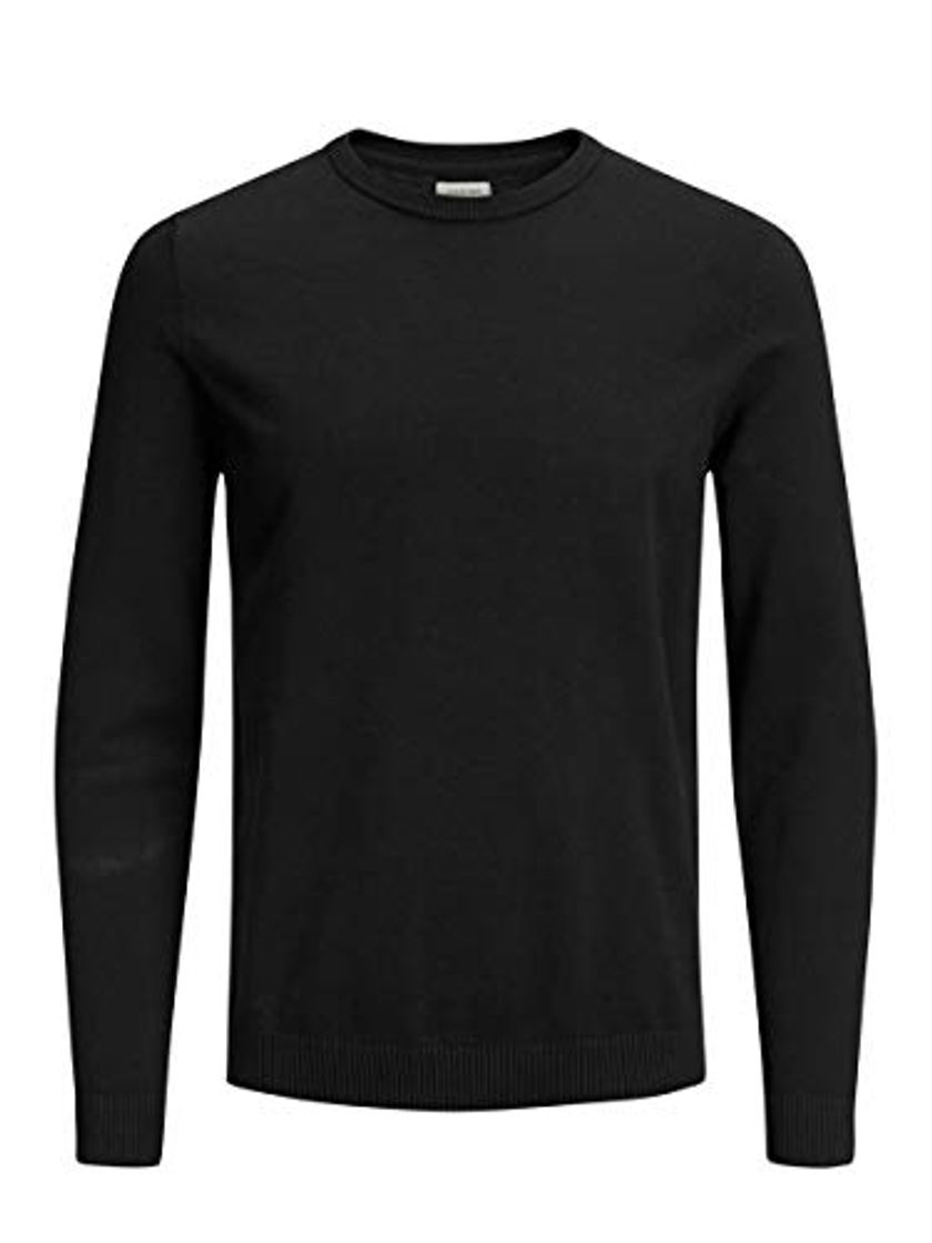 Place JACK & JONES Jjebasic Knit Crew Neck Noos suéter, Negro