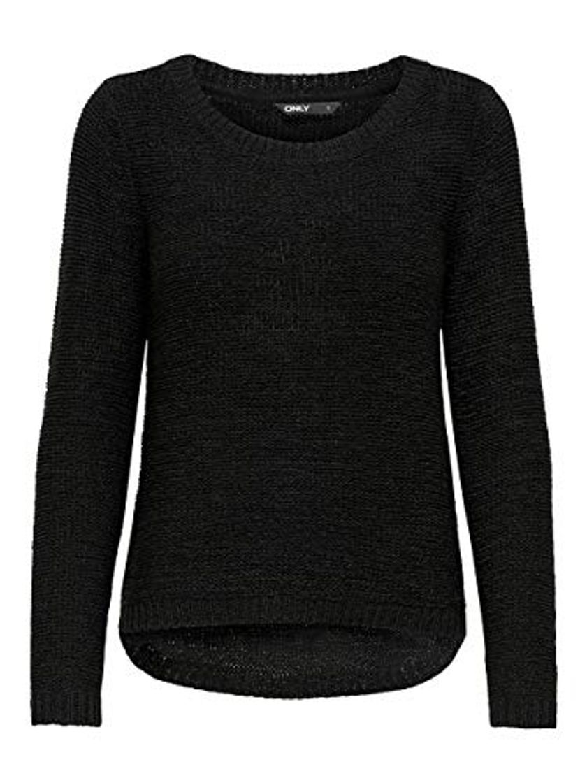 Moda Only onlGEENA XO L/S PULLOVER KNT NOOS, Suéter para Mujer, Negro