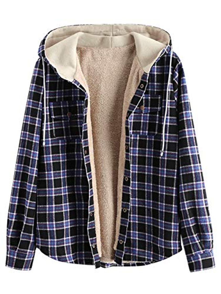 Social ZAFUL Sudadera con capucha para hombre a cuadros Multi