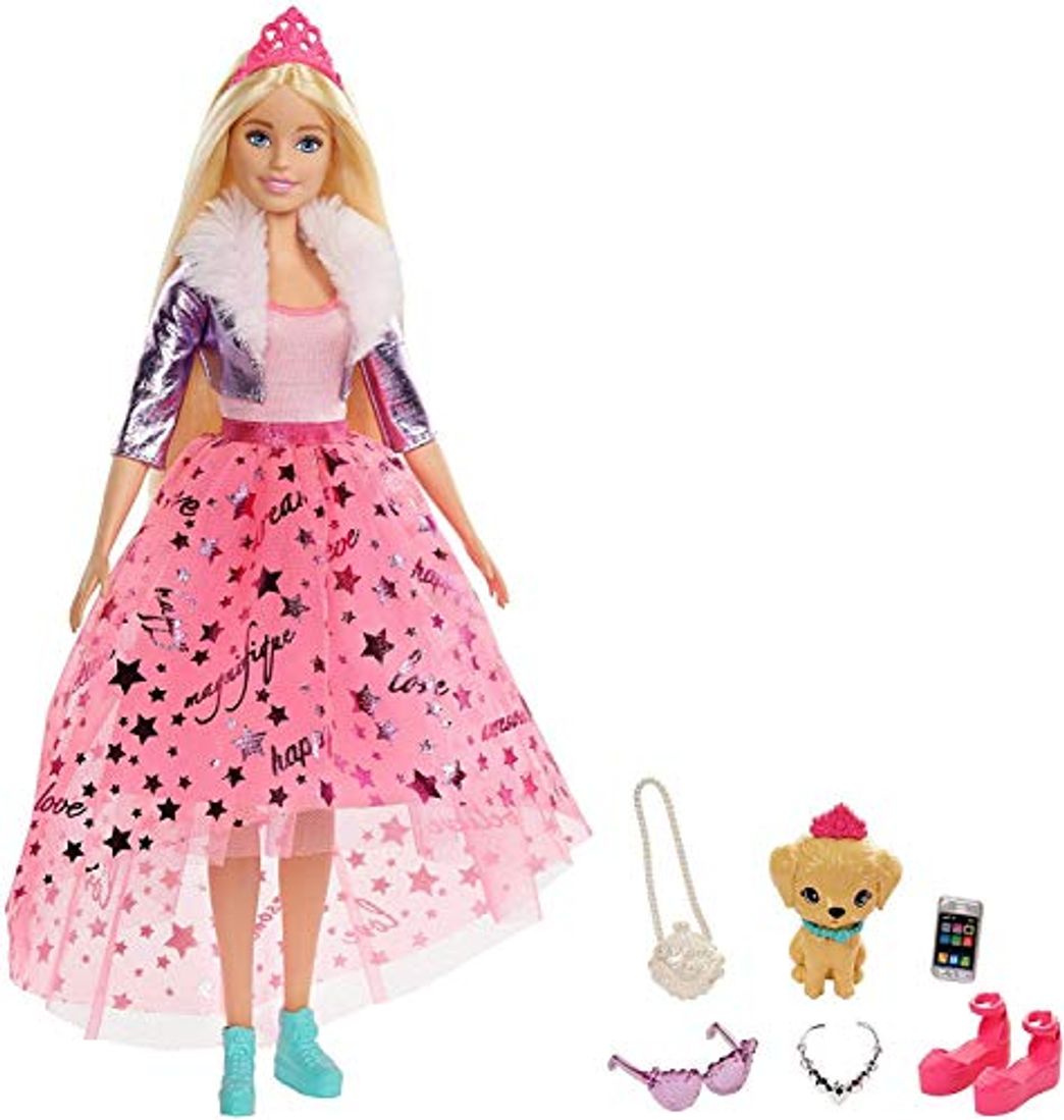 Product Barbie Princess Adventure Princesa Deluxe, muñeca rubia con accesorios