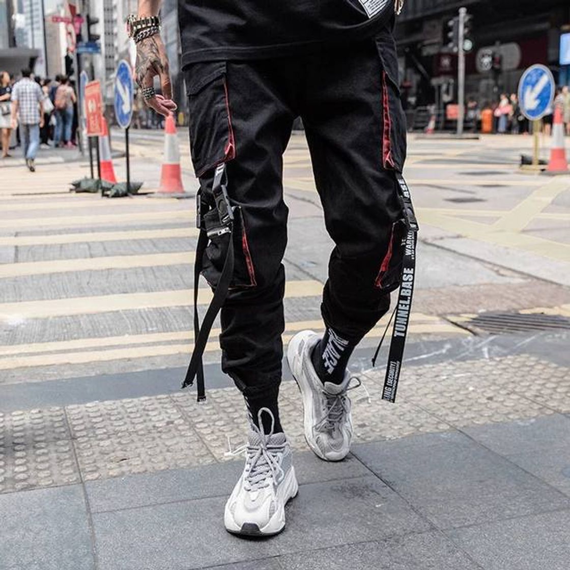 Fashion calça preta hip hop