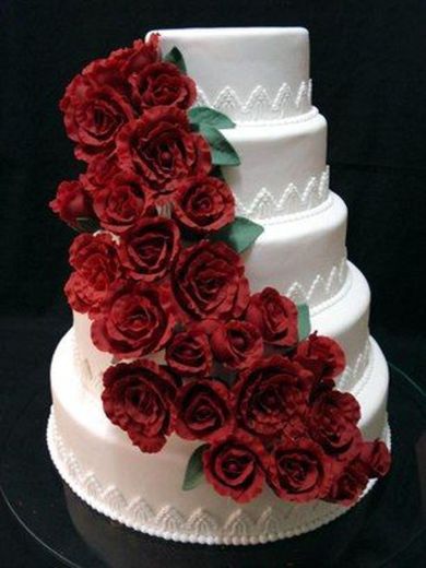 Bolo de Casamento vermelho