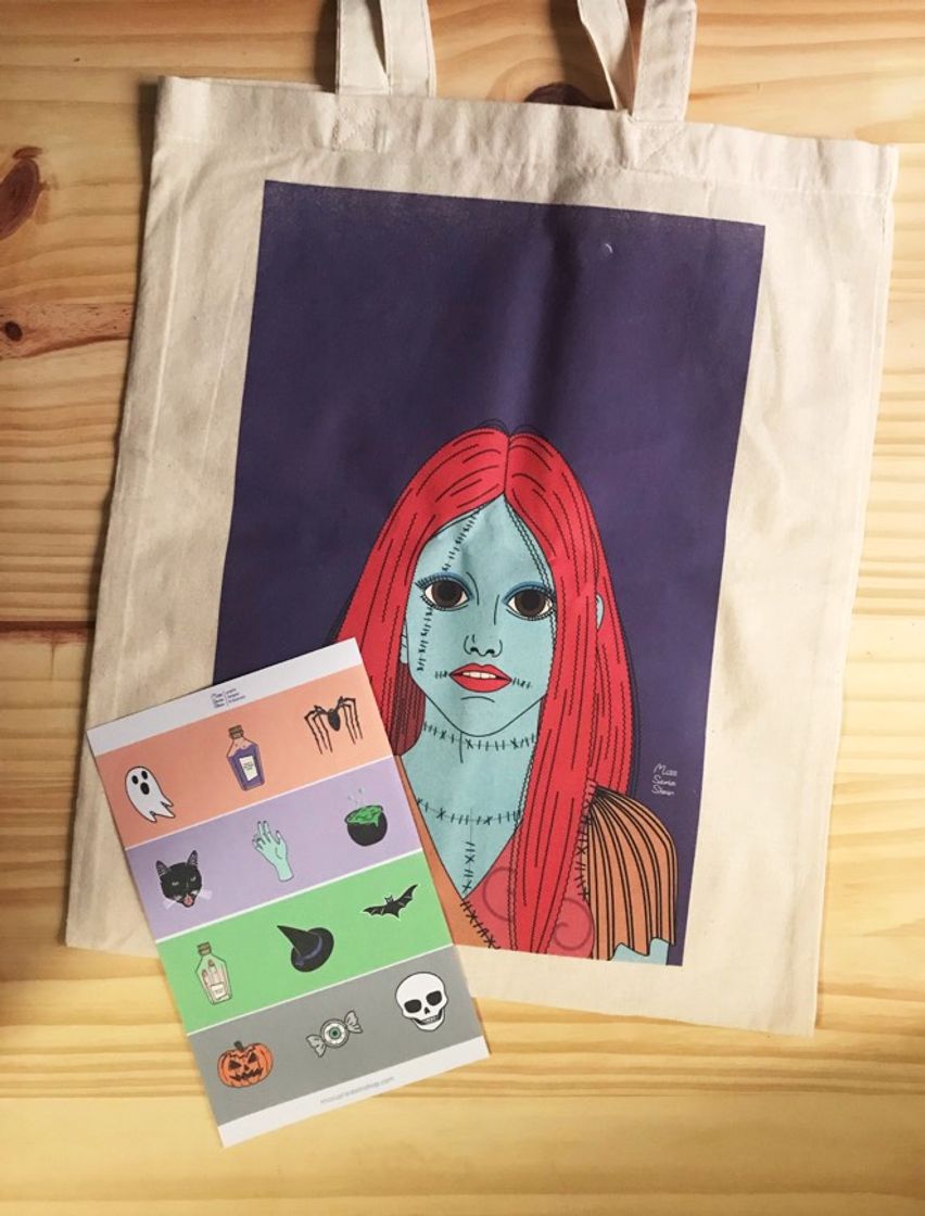 Moda Tote bag Halloween + stickers