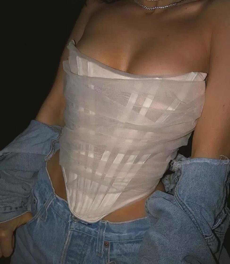 Moda Corset branco 