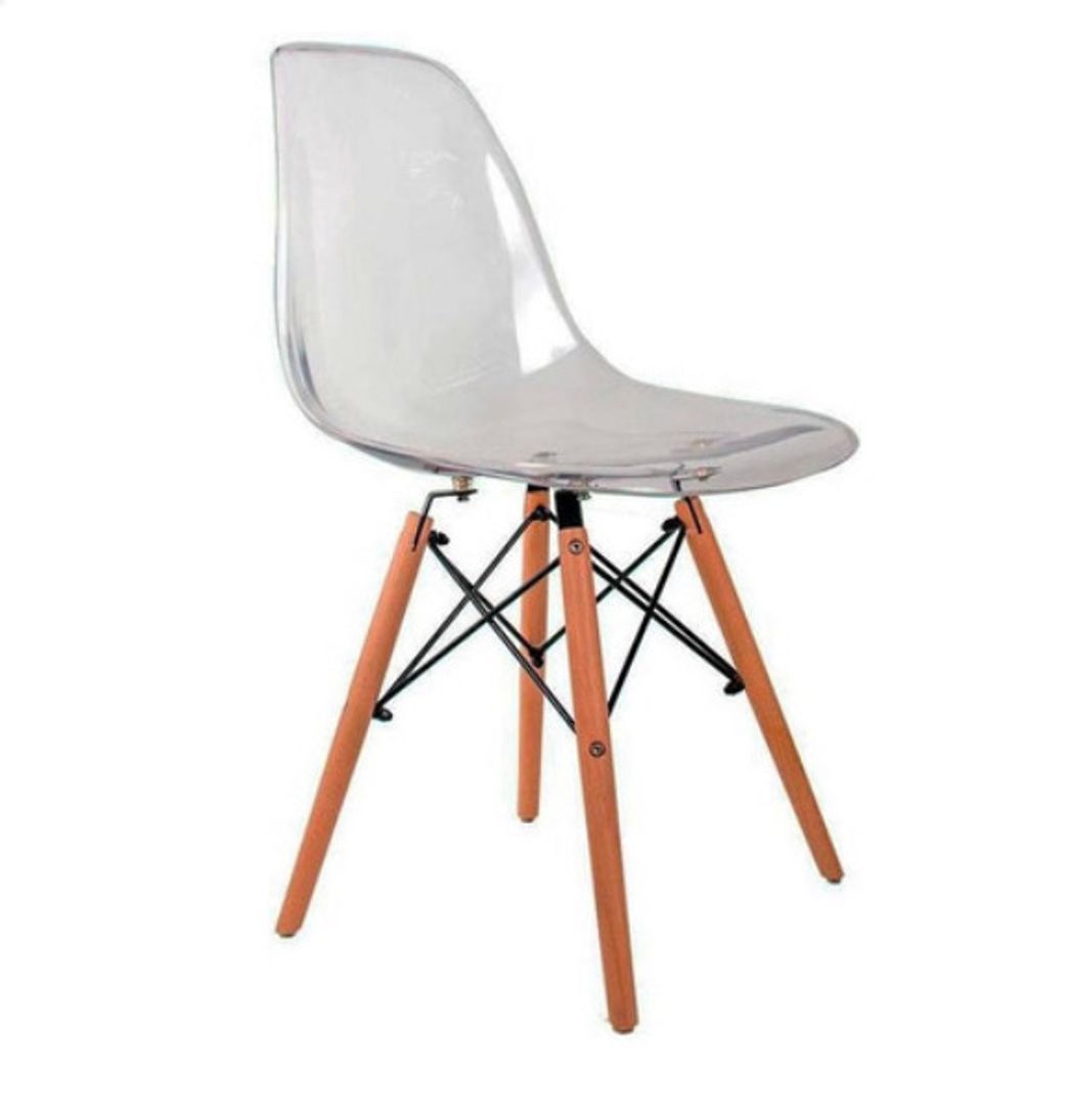 Moda Cadeira Charles Eames Wood Design Eiffel Transparente