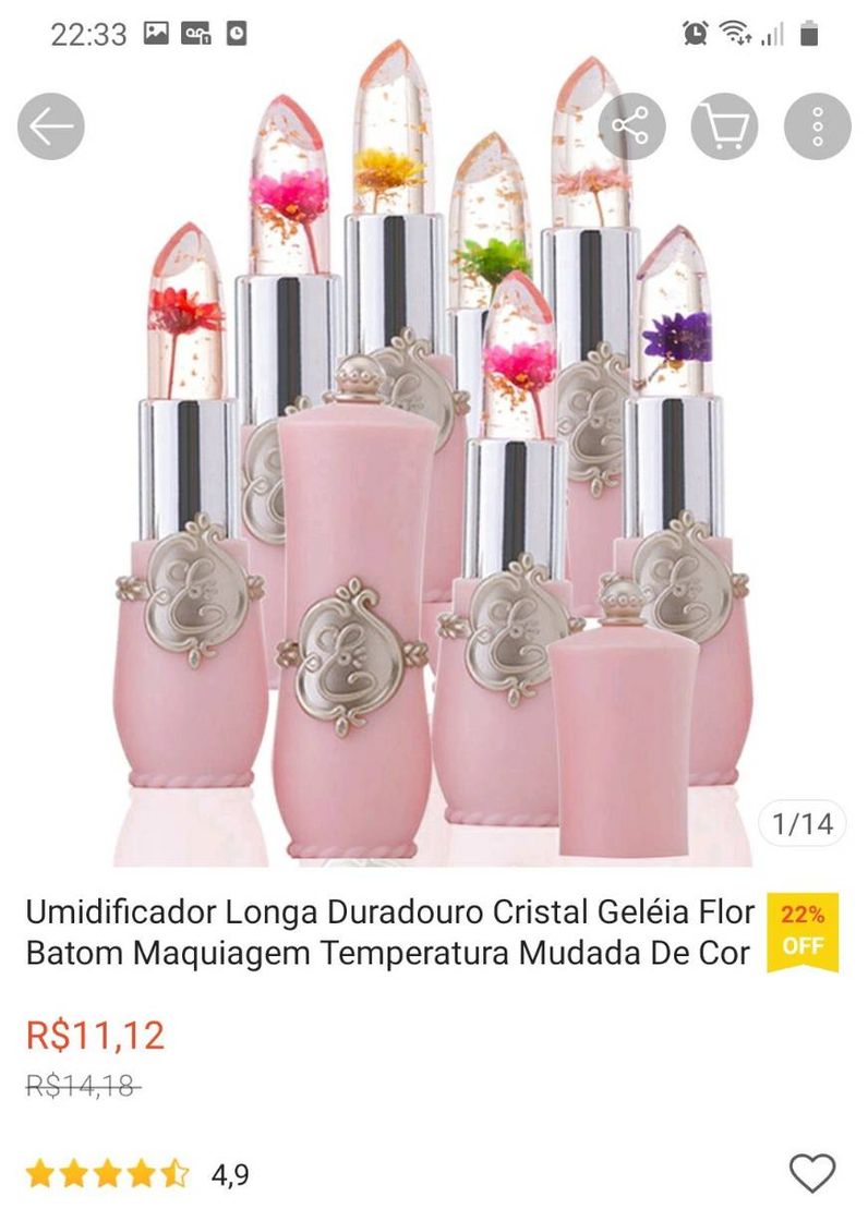 Moda Batom de flor 