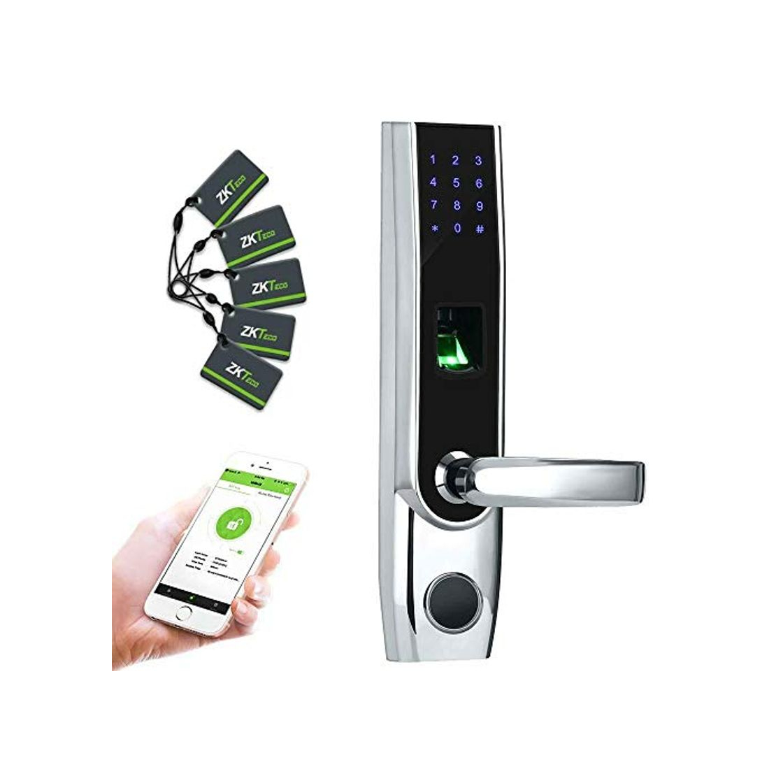 Categoría de hogar Cerradura Inteligente & Biométrica - ZKTeco TL400B - Smart Lock con lector