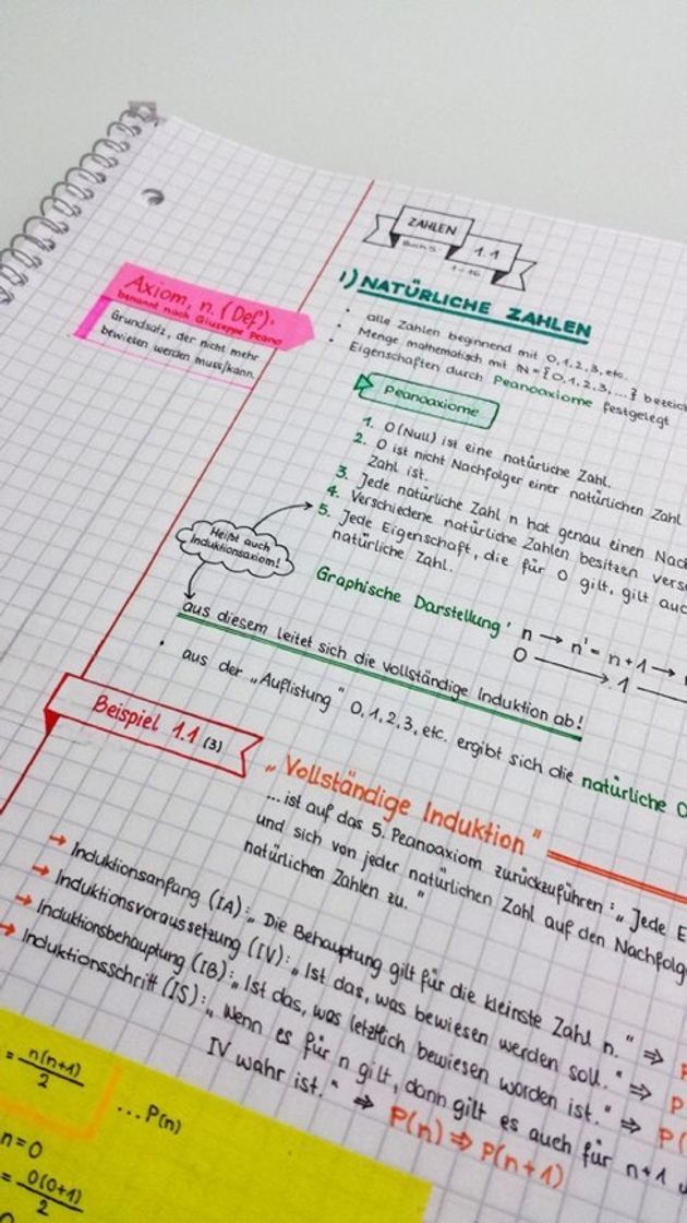 Moda organização de caderno 