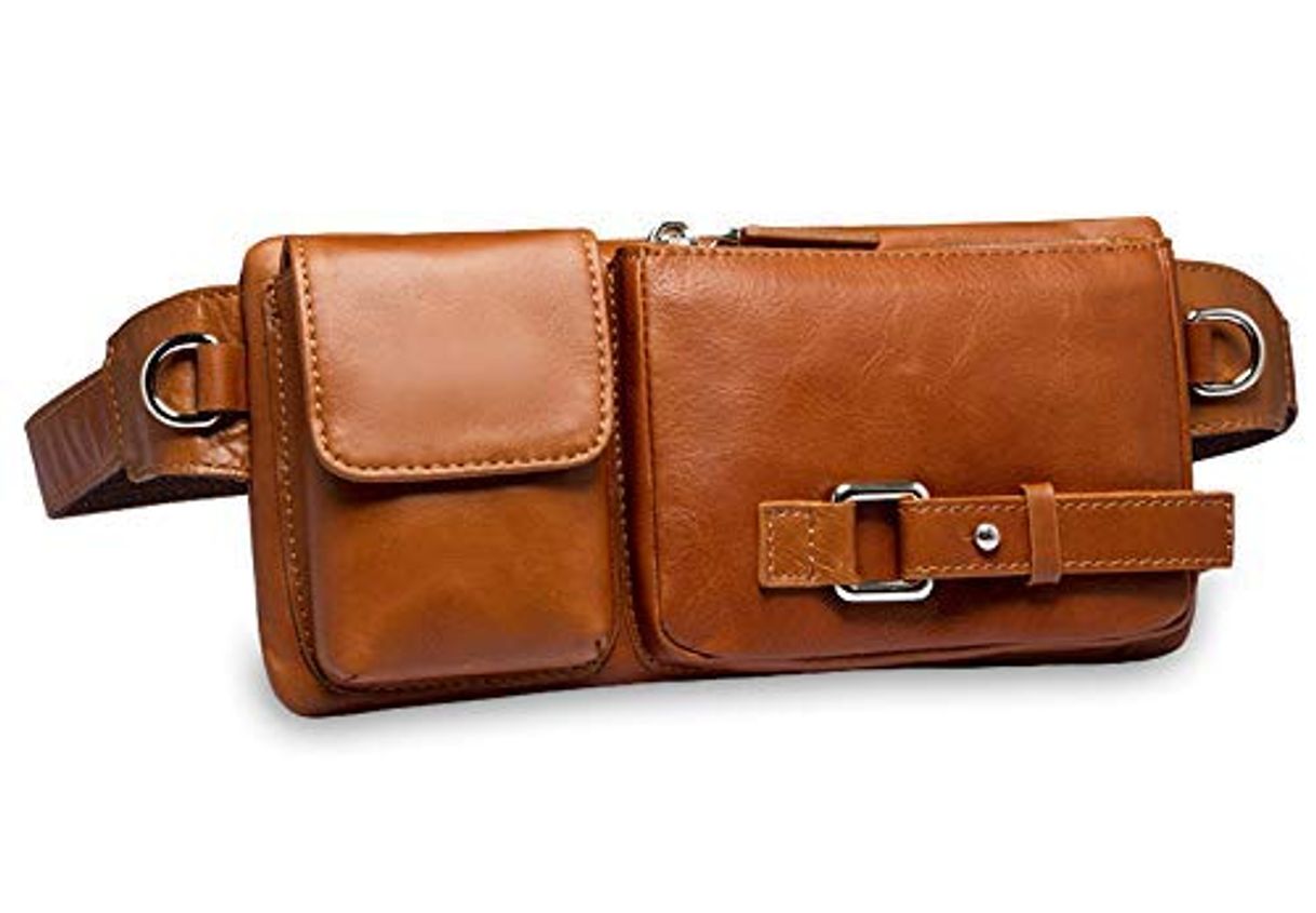 Producto LQH Bum Bolsa de Moda Bolso de la Cintura de Cuero Genuino for los Hombres riñonera Cinturón de Cuero Bolsa de Paquete de la Cintura cinturón de Bolsa de Dinero Bolsa de vagabundo molle pochete